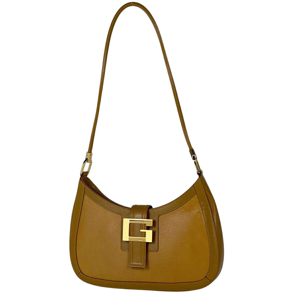 Gucci logo Shoulder Bag Hobo leather brown